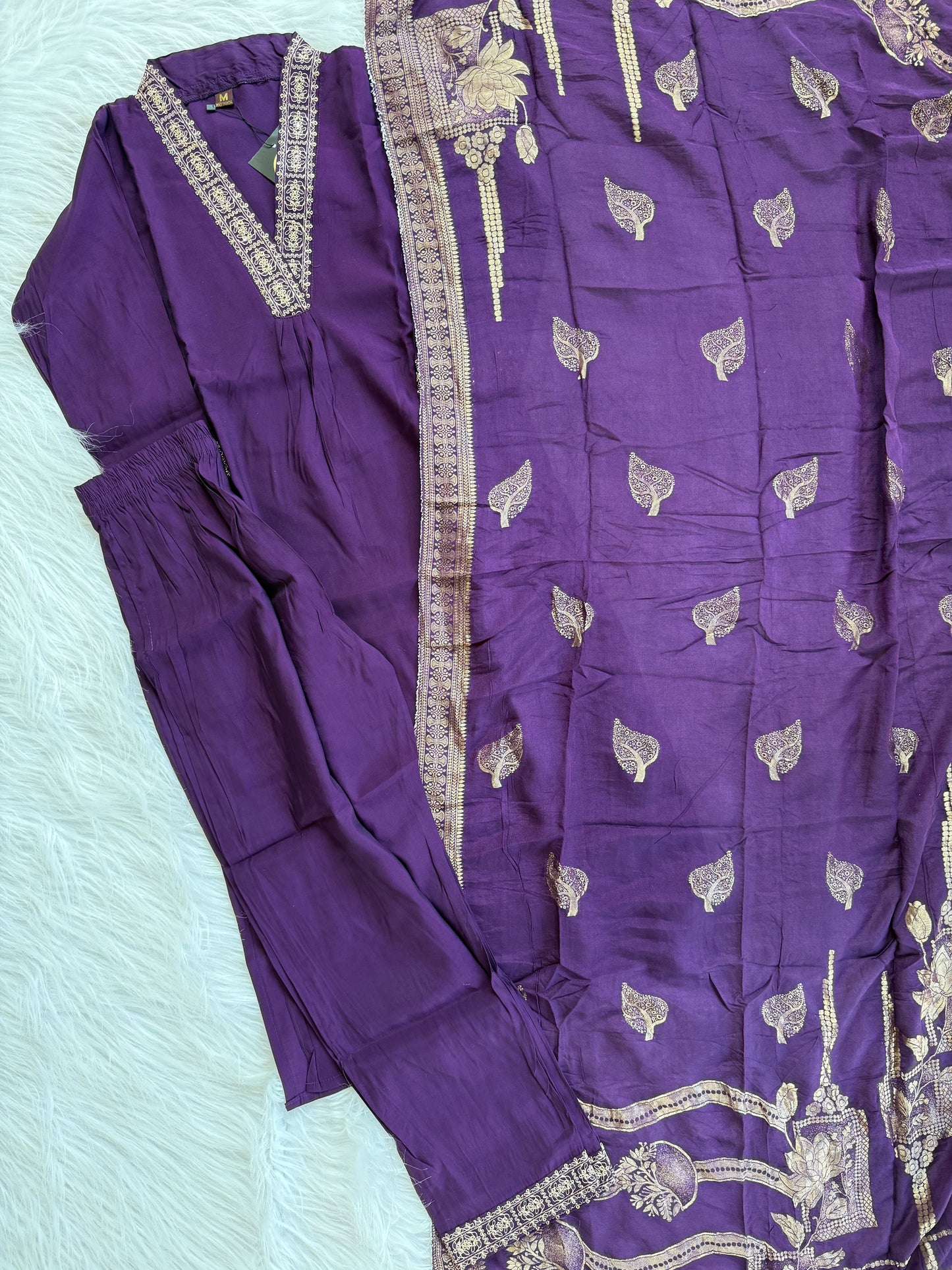 PURPLE REGAL ETHNIC SUIT - 1507