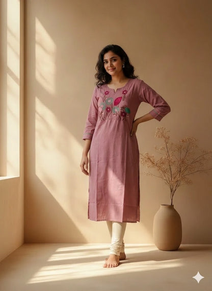 LOOMIRA PEACH KURTI-6059