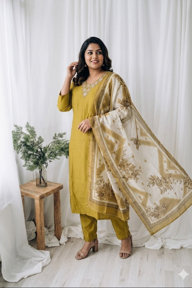 HONEY GLOW ETHNIC SUIT-1112