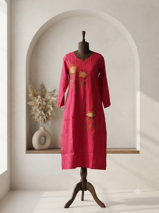 PINK PETAL KURTI-6162