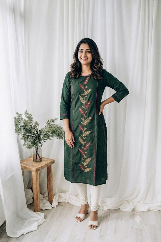 GREEN LEAF KURTI-6085