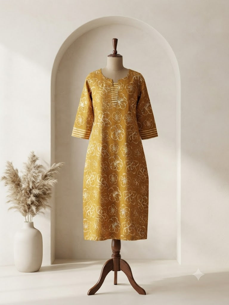 YELLOW FLORAL COORDSET-0153