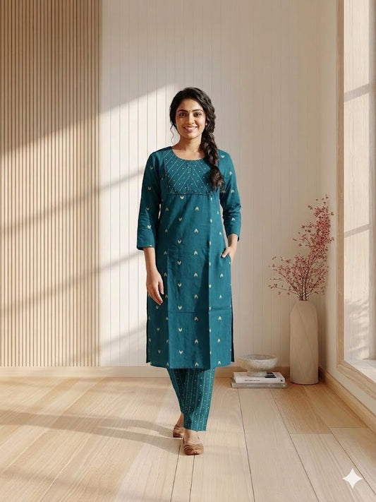 WEAVARA TEAL COORDSET-0083