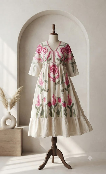 IVORY MEADOW DRESS-1761
