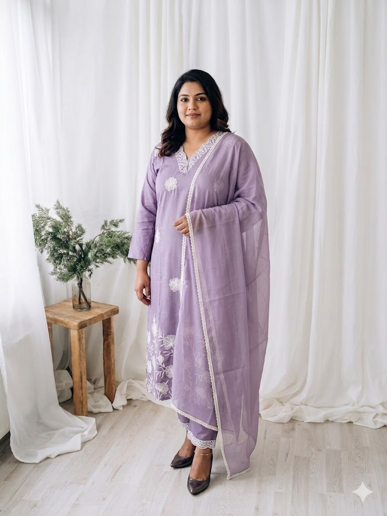 LILAC PETAL ETHNIC SUIT-1257