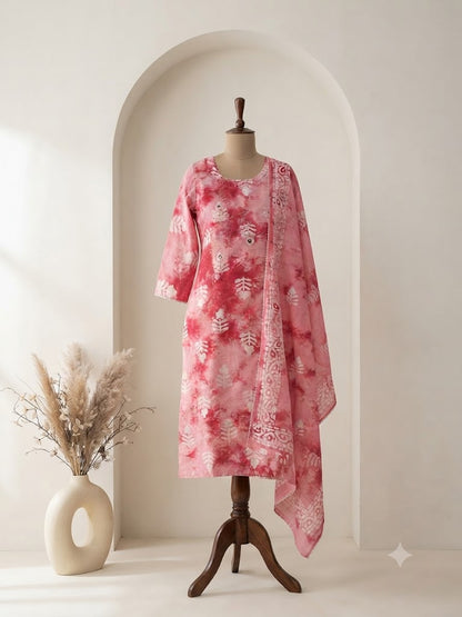 PINK SILK ETHNIC SUIT-1585