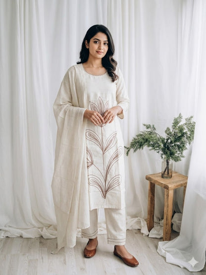 KHADI PETAL KURTI SET-1565