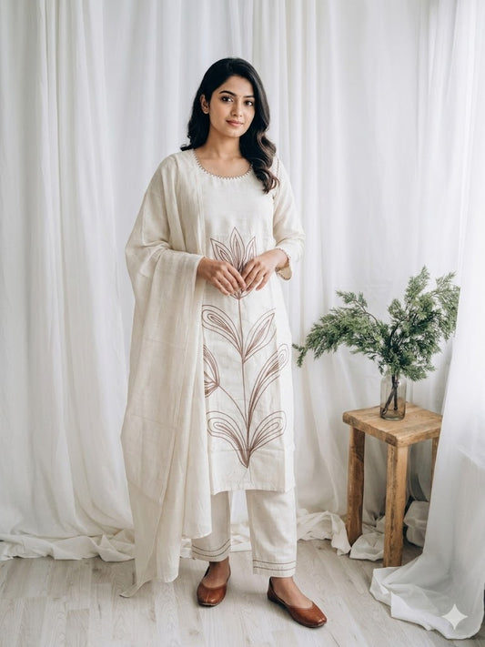 KHADI PETAL KURTI SET-1565