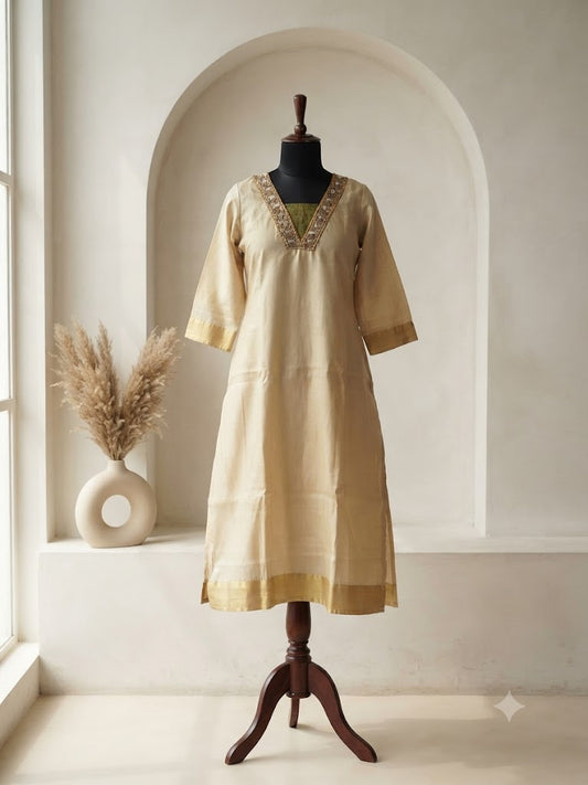 KASAVU TISSUE KURTI-6009