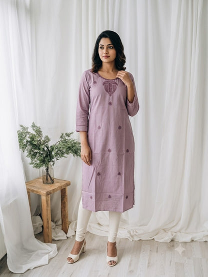 LAVENDER THREAD KURTI-6087