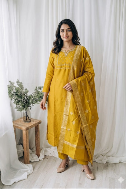 AMBER SHINE ETHNIC SUIT-1192