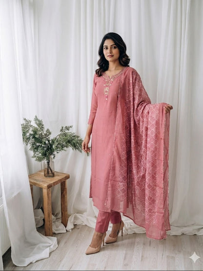 BLUSH GLOW ETHNIC SUIT-1189