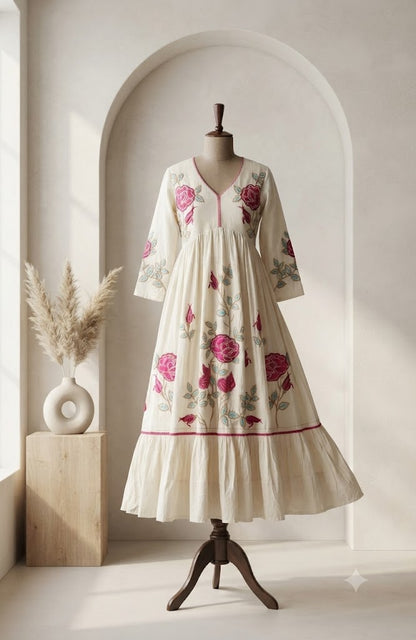 IVORY BLOOM DRESS-1761