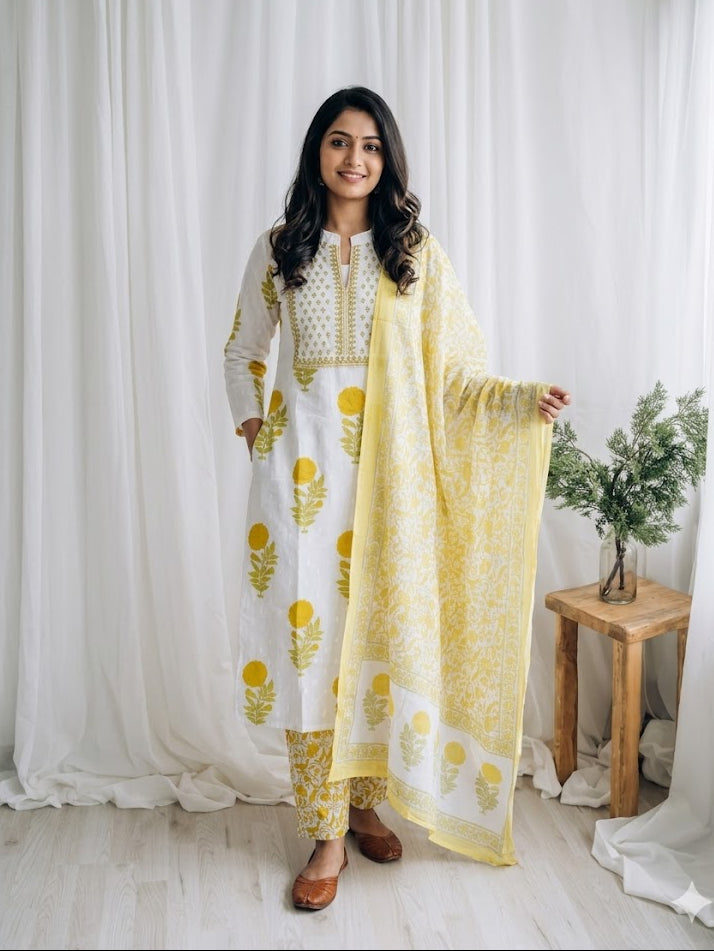 SUNBEAM FLORA KURTI SET-1201