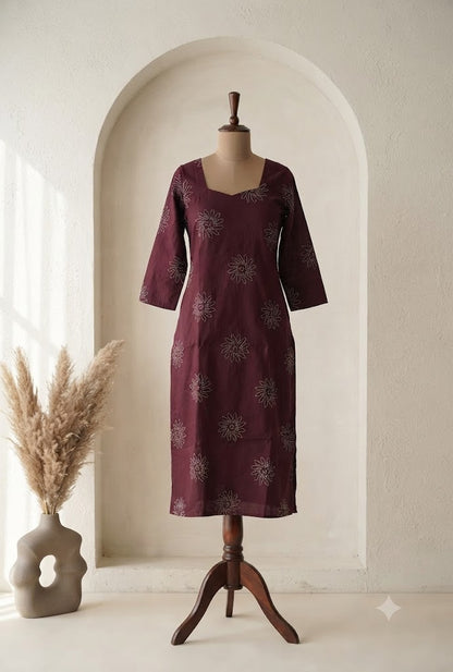 MAROON SILK COORDSET-0144
