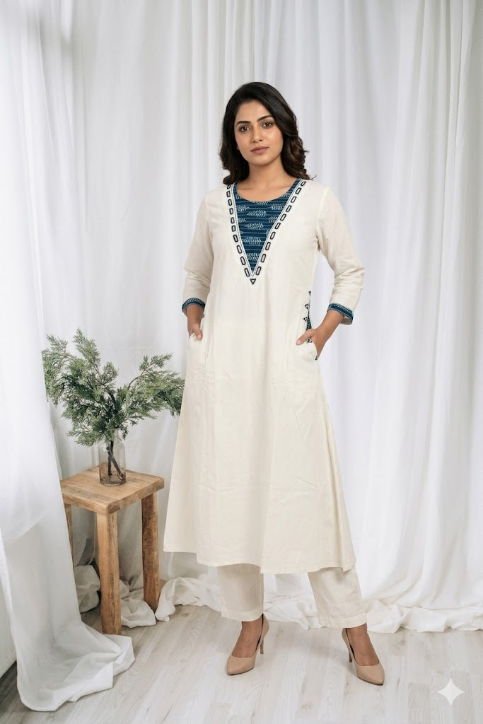 WHITE COTTON COORDSET-0121