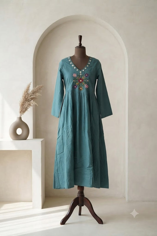 BLUE ALINE COORDSET-0131