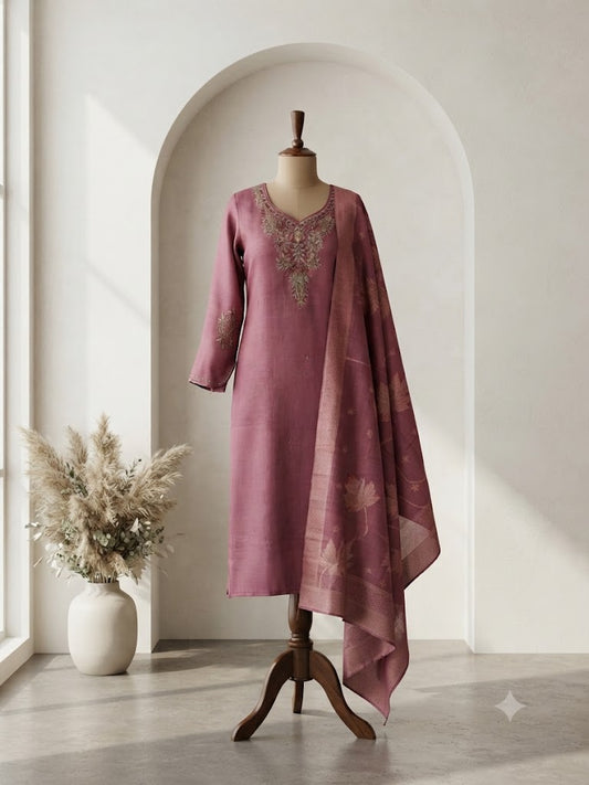 DUSTY PINK SALSA ETHNIC SUIT-1810