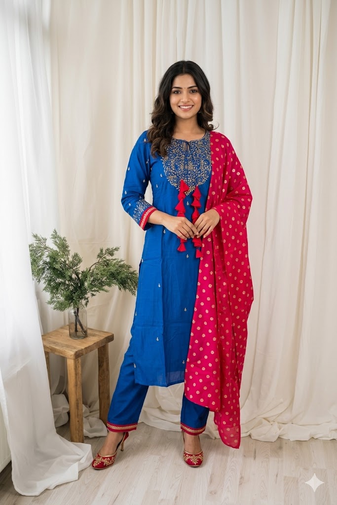 BLUE SAPPHIRE ETHNIC SUIT-1205