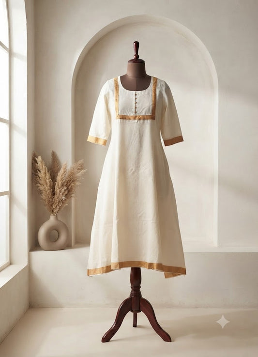 COTTON KASAVU KURTI-6131