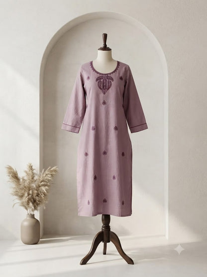LAVENDER THREAD KURTI-6087