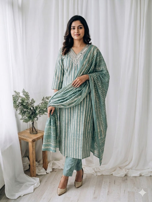 AQUA RADIANCE ETHNIC SUIT-1173