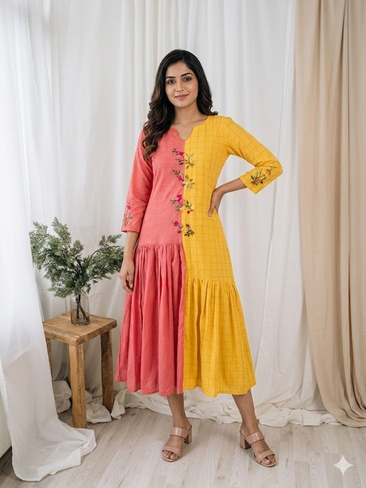 KNOT & BLOOM YELLOW DRESS-6041