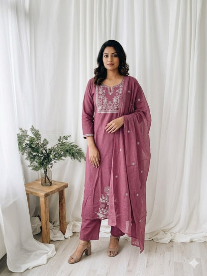 DUSTY PINK KURTI SET-1593