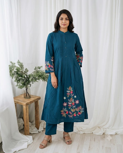 BLUE ALINE COORDSET-0123