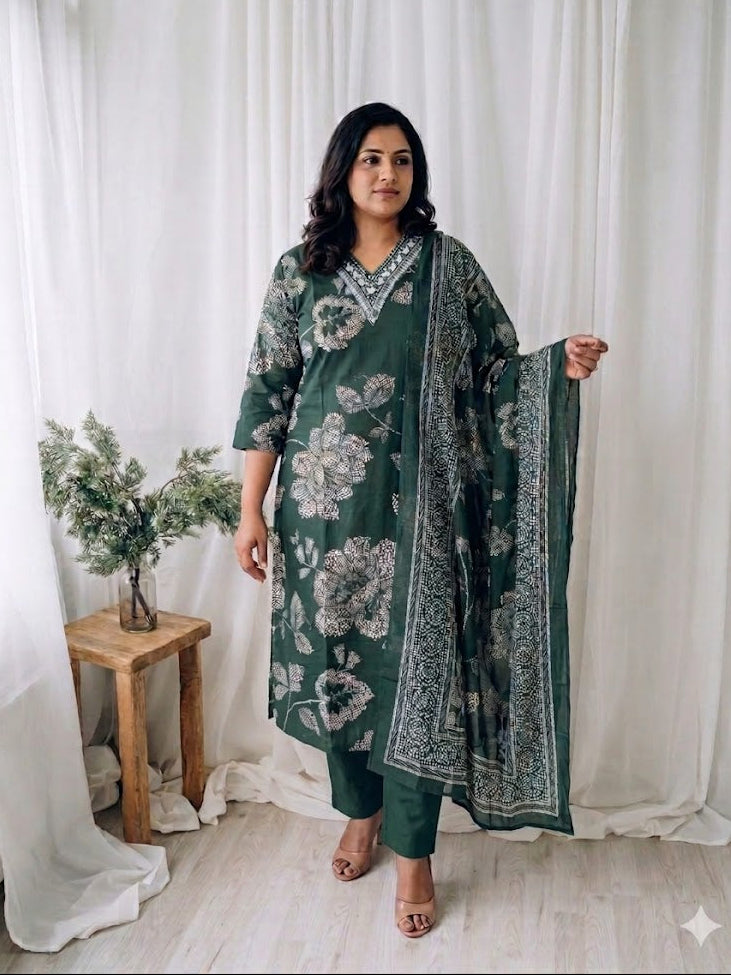 MOSS BLOOM KURTI SET-1224