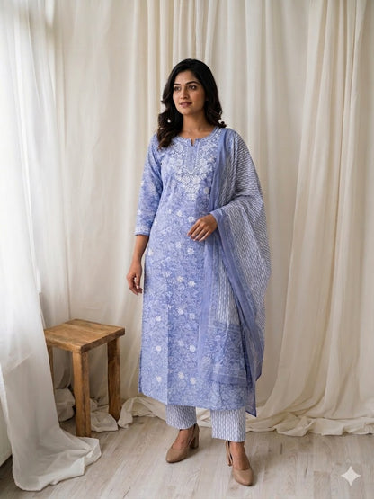 LILAC RADIANCE KURTI SET-1016