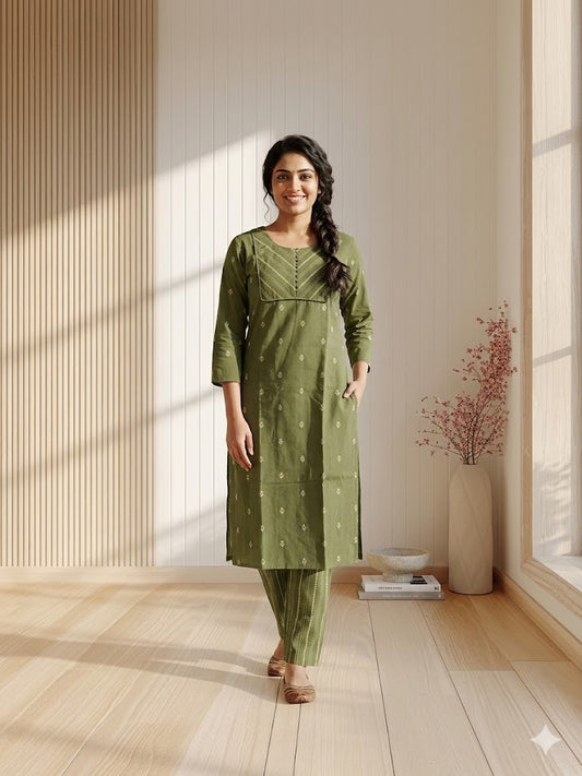 WEAVARA GREEN COORDSET-0083