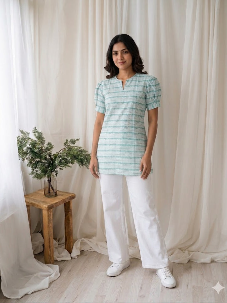 BLUE SHORT KURTI-5030