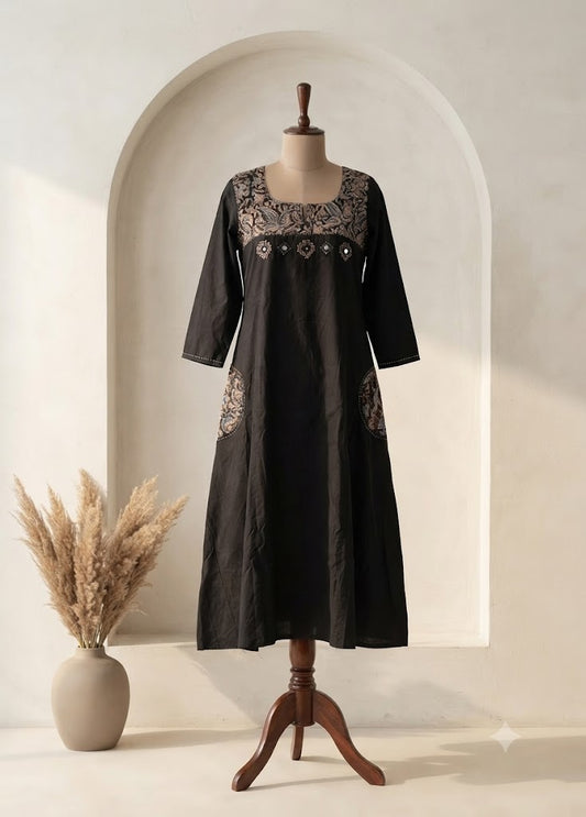 BLACK KALAMKARI COORDSET-0136