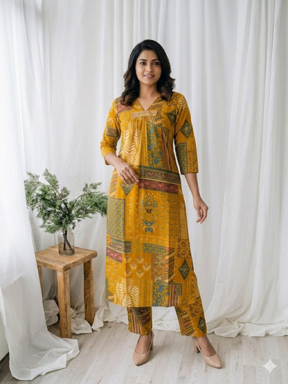 RANGREZ YELLOW CO-ORD SET-0034