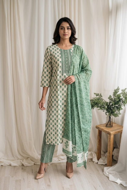 IVORY MEADOW KURTI SET-1270