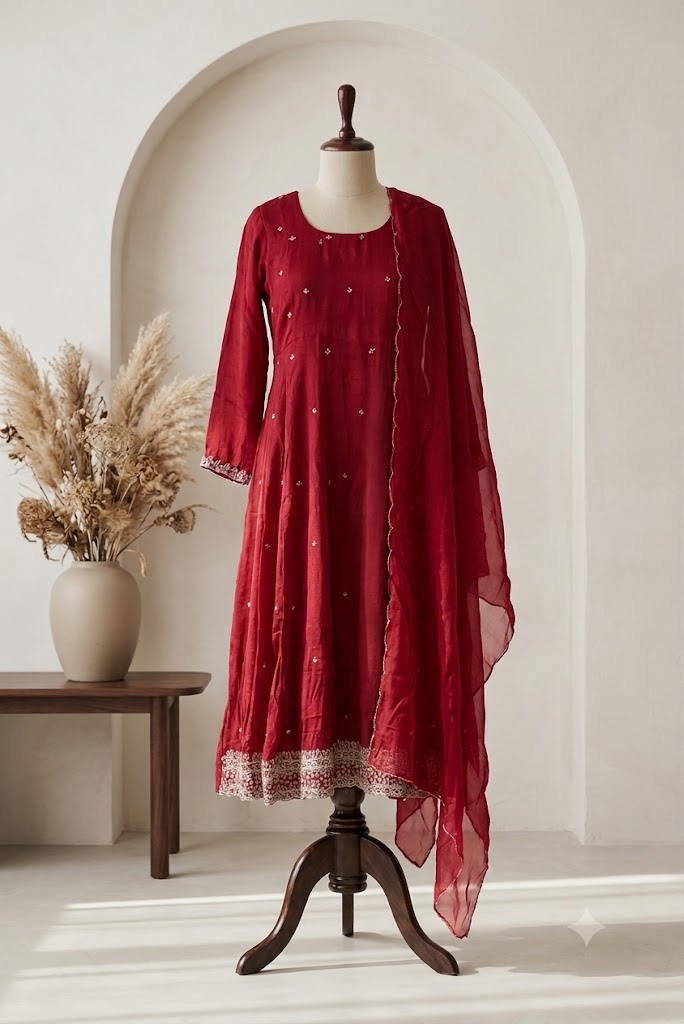 RED CHINON ETHNIC SET-1844