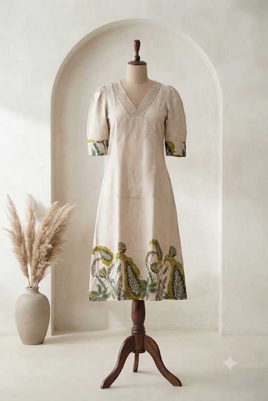 KHADI LEAF KURTI-6136