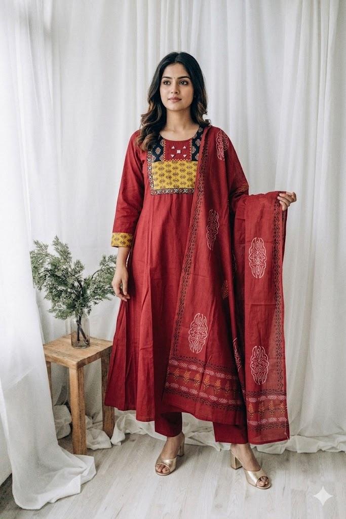 AUTUMN GLOW KURTI SET-1175