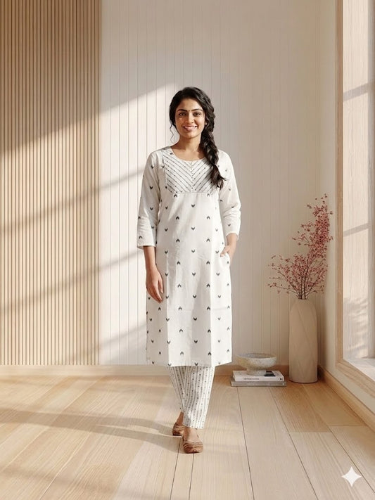 WEAVARA WHITE COORDSET-0083