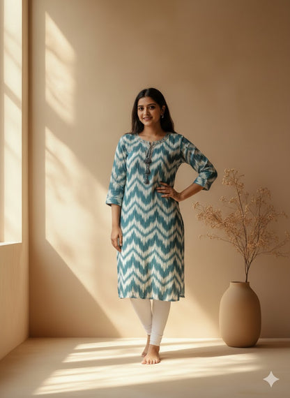 BLUE WAVE KURTI-6025