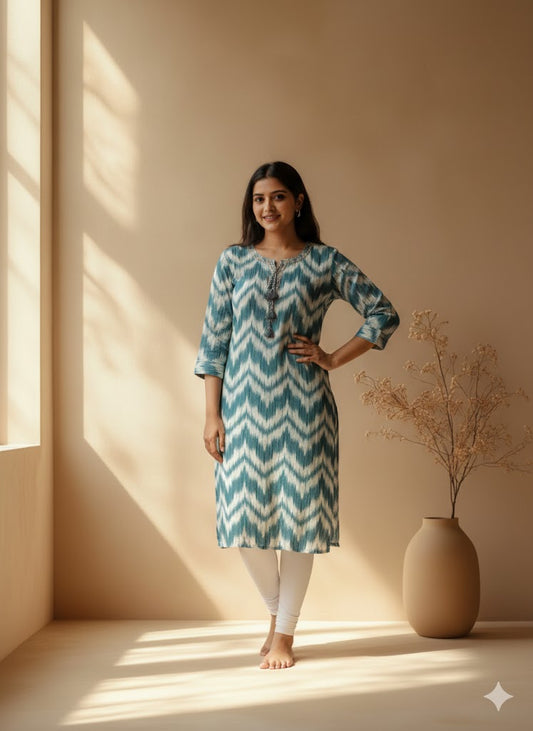 BLUE WAVE KURTI-6025