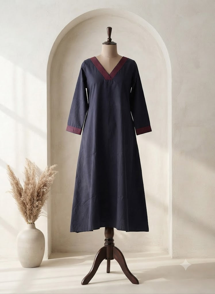 BLUE COTTON COORDSET-0139