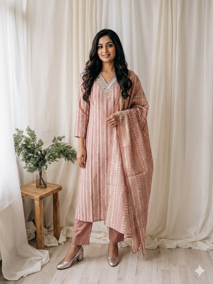 DUSTY BLUSH ETHNIC SUIT-1173