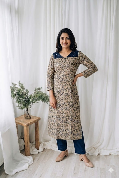 KALAMKARI CREAM COORDSET-0087