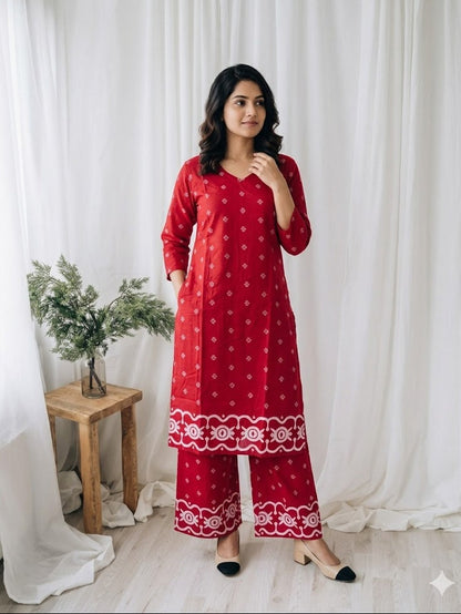 RANG RED COORDSET-0092