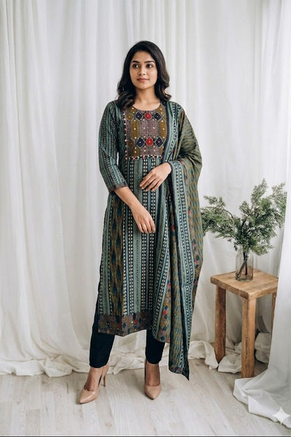 HERITAGE MOSAIC ETHNIC SUIT-1183