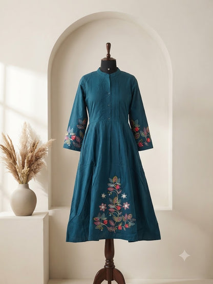 BLUE ALINE COORDSET-0123