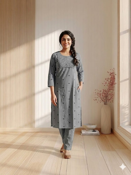 WEAVARA GREY COORDSET-0083