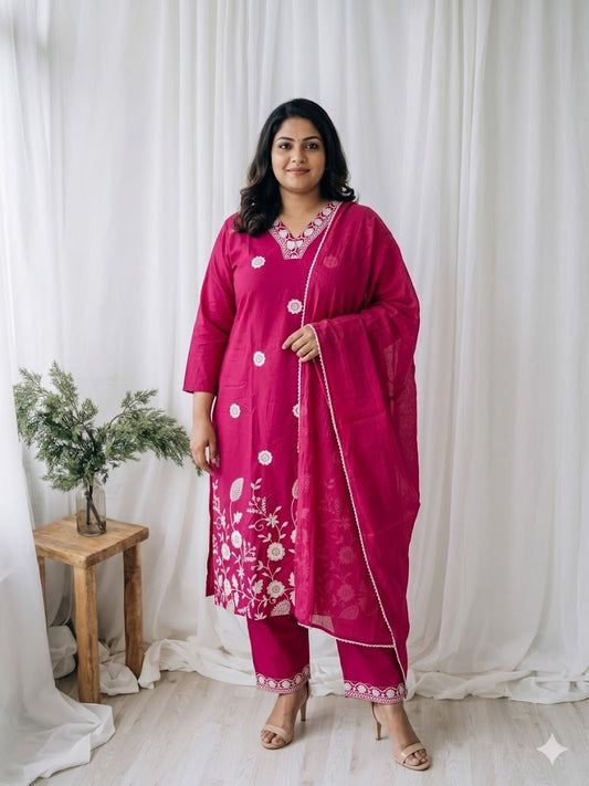 FUCHSIA PETAL ETHNIC SUIT-1257
